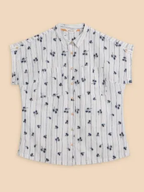 White Stuff Ellie Stripe Embroidered Shirt