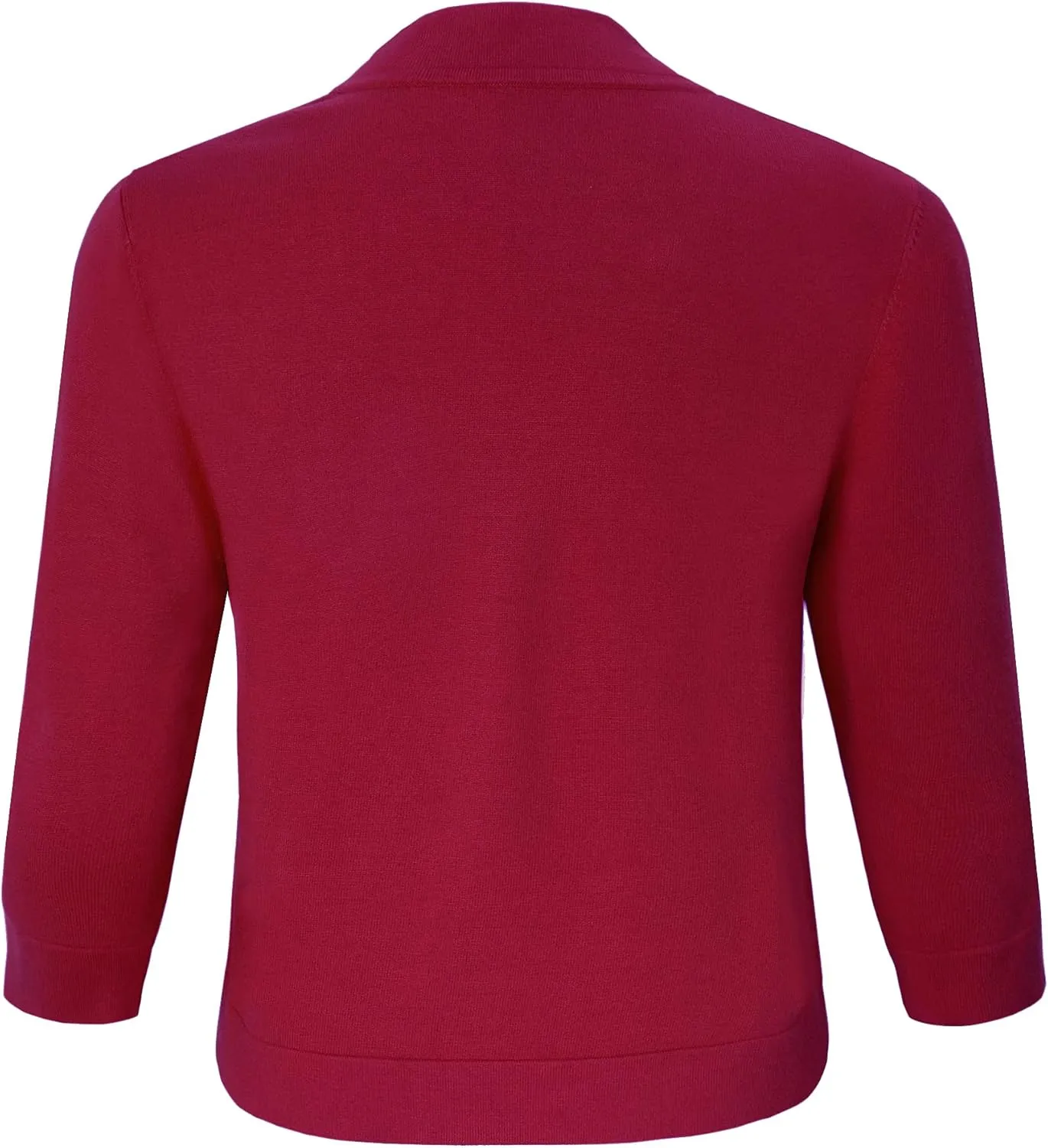 Women's 3/4 Sleeve Sweater Shrugs for Women Cropped Lightweight Knitted Cardigan