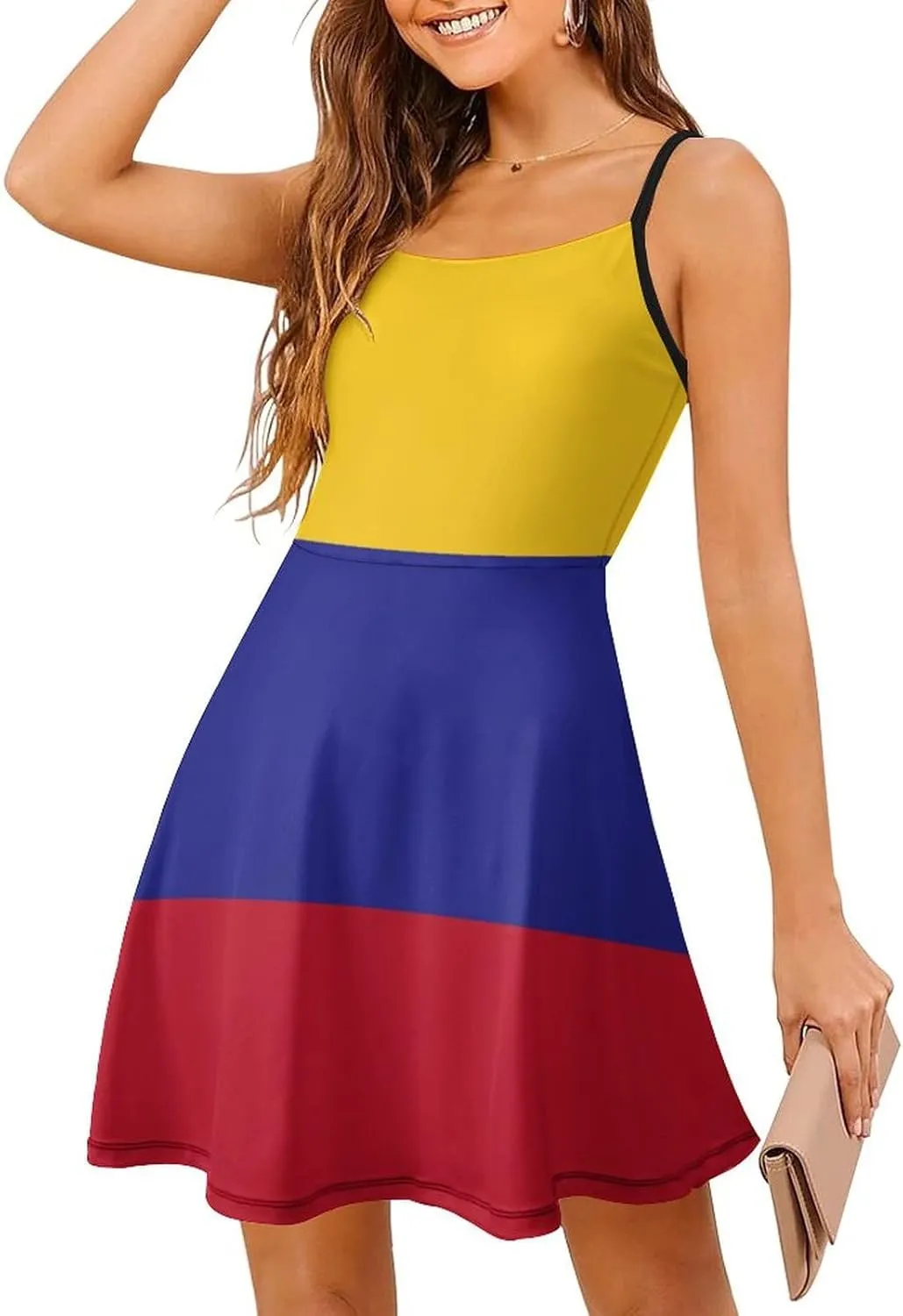 Womens Summer Casual Wrap Tank Dress Sleeveless Beach Dress