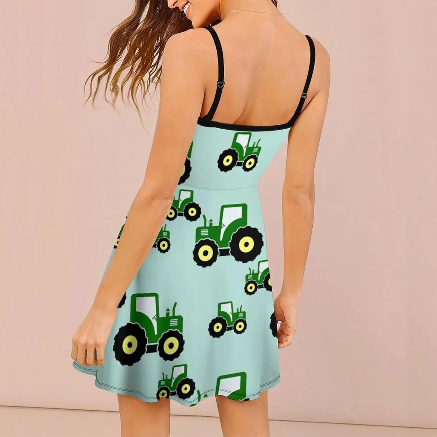 Womens Summer Casual Wrap Tank Dress Sleeveless Beach Dress